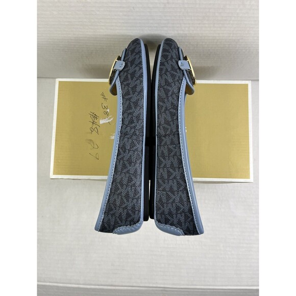 NEW IN BOX NIB MICHAEL KORS LILLIE MOC ADMIRAL PALE BLUE FLATS SIZE 5.5 - Picture 7 of 9